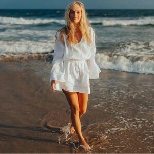 NWT The Normal Brand Bell Sleeve Mini Dress Size S